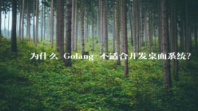 为什么 Golang 不适合开发桌面系统？